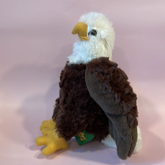 Wild Republic Bald Eagle Soft Brown White Plush Stuffed Animal 9" excellent use… - Picture 2 of 8